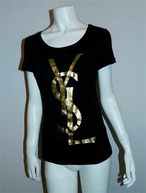 ysl gold crop top|YSL pajama shirts.